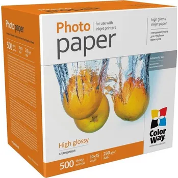 Fotopapír Colorway fotopapír lesklý 230g/m2/ 10x15/ 500 listů