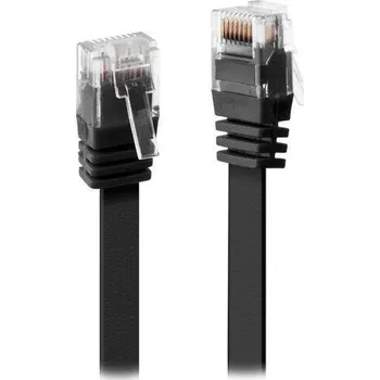 Počítač XtendLan Patch kabel Cat 6 UTP 7m - černý plochý