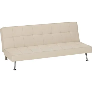 Pohovka Krémová rozkládací pohovka Aisha 179 x 74 x 91 100 % polyuretan, kov