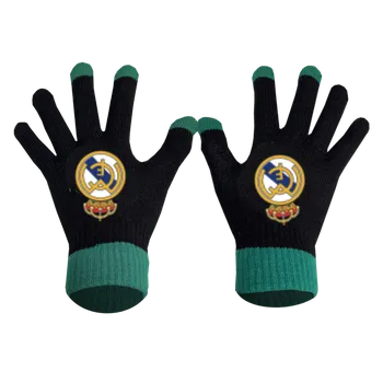 Čepice Numberoplus Premium dětské pletené rukavice - Real Madrid Barva: Tyrkysová