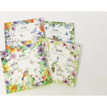 Zápisník Designová záznamní kniha Fresh, ohebné desky, 200x200mm, 120ls, čtvereček - mix motivů 1