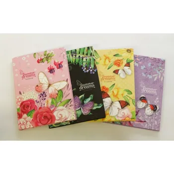 Zápisník Designová záznamní kniha Fresh, ohebné desky, formát A5, 120ls, čtvereček - mix motivů 3