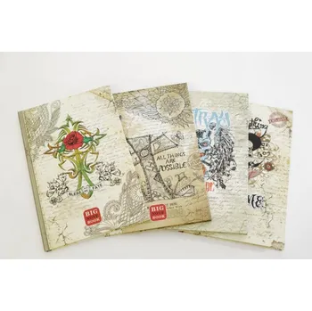 Zápisník Designová záznamní kniha Fresh, tvrdé desky, formát A4, 80listů, čtvereček - mix motivů 1