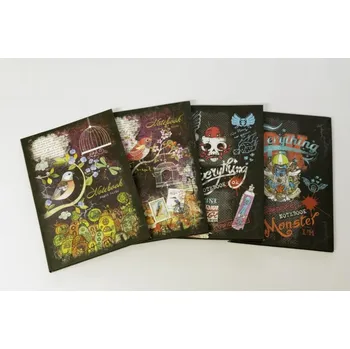 Zápisník Designová záznamní kniha Fresh, ohebné desky, formát B5, 80listů, linka, 70g - mix motivů