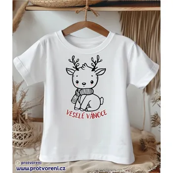 Chlapecké oblečení Tričko jako omalovánka Tričko k vybarvení, dětské, SOBÍK - VESELÉ VÁNOCE, 1 ks zvolte VELIKOST textilu ZDE:: 7/8 let Beagle