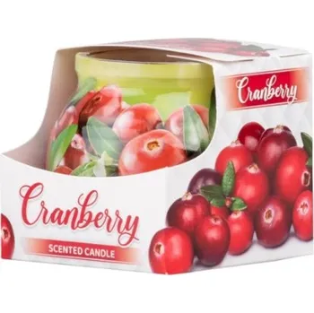 Svíčka Sklo Dekor 80 x 72 mm Cranberry vonná svíčka ( )