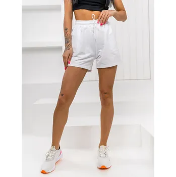 Dámské kraťasy Bílé dámské teplákové kraťasy Bolf 8K950 - L