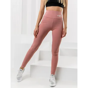 Oblečení a móda Růžové dámské proužkováné leginy Bolf W7502 - L