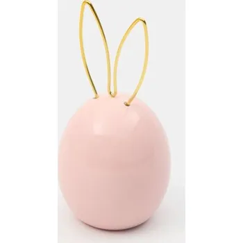 Velikonoční dekorace Velikonoční dekorace stojící vejce s kovovými detaily pastelová růžová