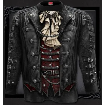 Pánské tričko Tričko dlouhý rukáv Spiral Direct GOTH WRAP WR152704 - VĚTŠÍ ROZMĚRY!!! Velikost: 4XL
