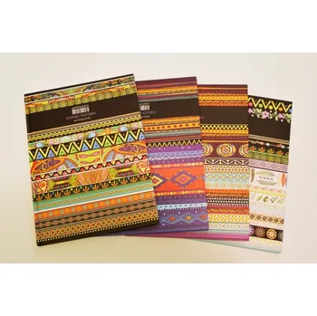 Blok Designová záznamní kniha Fresh, tvrdé desky, formát A4, 80listů, čtvereček - mix motivů 6