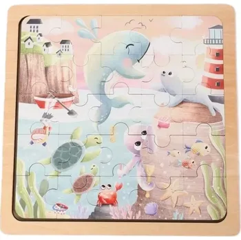 puzzle pro nejmenší eliNeli Dřevěné puzzle - Mořský svět