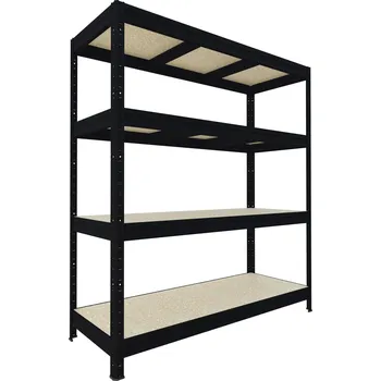 Dílenský regál Velký regál Biedrax 60 x 160 x 177 cm, 4 police - černý/JSD 10 mm, 400 kg/pol.