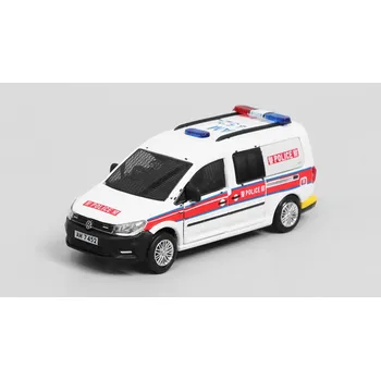 autíčko Volkswagen Caddy Hong Kong Police 1:64 - Tiny Toys VW Caddy Hongkongská Policie - sběratelský model 1/64