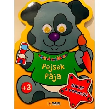 samolepka Veselá zvířátka Pejsek Pája - Nalep a Vymaluj