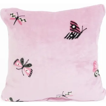 Povlak na dekorativní polštářek Povlak na polštářek mikroplyš Exclusive 40 × 40 cm - Motýlci růžové