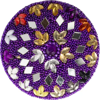 Dárková krabička Indická zrcadlová šperkovnice – sada vkládacích krabiček – fialová, Sittar.cz malá