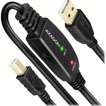 Datový kabel AXAGON aktivní prodlužka/repeater USB2.0 / USB-A na USB-B / ADR-220B / 20m