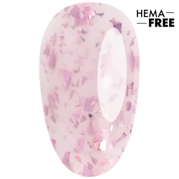 Lak na nehty emi E.MiLac Crispy Base Gel #03 Iris, 9 ml. - Podkladová barevná základní báze s třpytkami