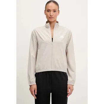 Dámská mikina Tréninková mikina adidas Performance Train Essentials dámská, béžová barva, vzorovaná, JE6173 01X, vel. XL