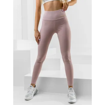 Dámské kalhoty Růžové dámské proužkováné leginy Bolf 10376 - S/M