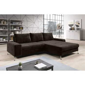 Sedací souprava Rozkládací rohová sedačka BERGI hnědá