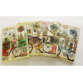 Designová záznamní kniha Fresh, ohebné desky, formát A5, 80listů, čtvereček - mix motivů 3