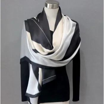 Šála Dlouhá šála z hedvábí - Ve tvaru V
