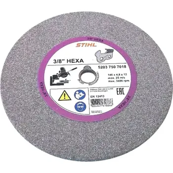 Brusný kotouč Ostřící kotouč pro brusku USG STIHL HEXA 3/8" 140x4,8x12 mm (52037507018) (Tvarový kotouč Stihl pro brusku USG)