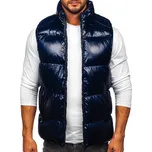 Tmavě modrá pánská silná prošívaná vesta Bolf 9968 - L