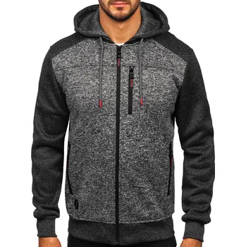 Pánská mikina Grafitová pánská mikino-bunda s kapucí Bolf TC1219 - L