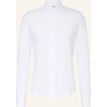 Pánská košile Fedeli Pánská Košile S Piké Vzorem Stelve Slim Fit, bílá, 56