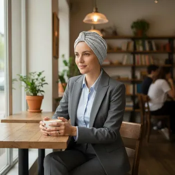 Ebbie Turban-twist madeira - ŠEDÝ Velikost: 57