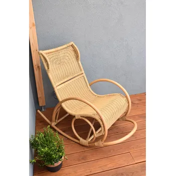 Křeslo Vingo Ratanové houpací křeslo ratan hnědé