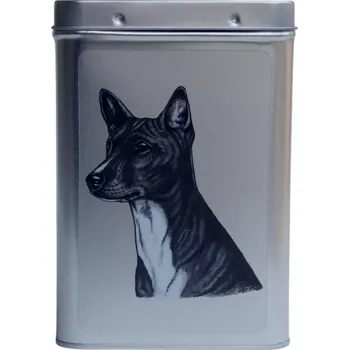 Dóza na potraviny Plechová dóza - basenji černý (objem 1,5 l)