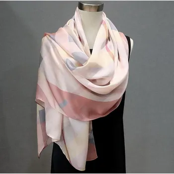 Šála Dlouhá šála z hedvábí - Britský kostkovaný vzor 1