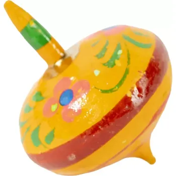 Hlavolam Dřevěná malovaná hračka Káča - hořčicově žlutá 2, Sittar