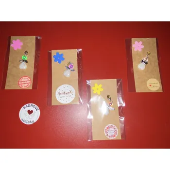 HandMade by VeJa Dárková karta HP - kytka s malým srdcem andílka