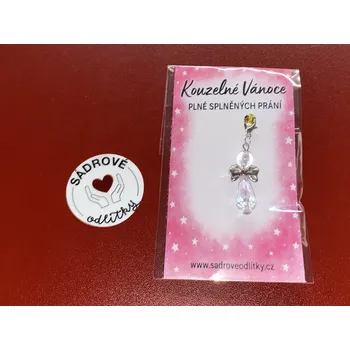 HandMade by VeJa Dárková karta - Kouzelné Vánoce (růžová)