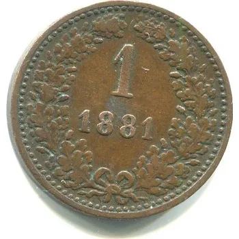 František Josef I. 1 Kreuzer 1881.