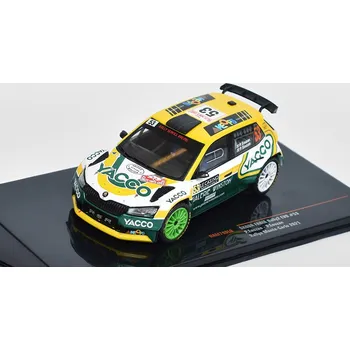 autíčko Škoda Fabia Rally 2 EVO #53 Rallye Monte-Carlo 2021 Eouzan 1:43 Škoda Fabia Rally 2 EVO No.53 Rallye Monte-Carlo 2021 Eouzan - kovový model auta