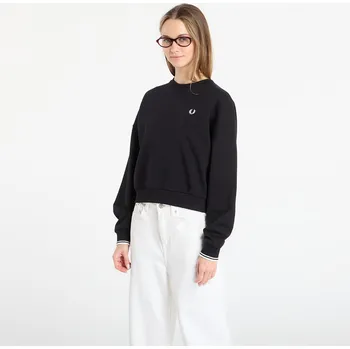 Pánská mikina Mikina FRED PERRY Tipped Sweatshirt Black 40