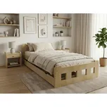 Postel Naomi zvýšená 80 x 200 cm, borovice Rošt: Bez roštu, Matrace: Bez matrace
