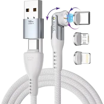 Napájecí kabel Statik 360 Pro 2.0 magnetický USB kabel (2m) bílá
