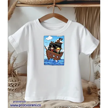 Trička s potiskem Tričko s potiskem, dětské, PIRÁTI, 1 ks Velikost: 9/10 let Beagle