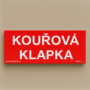 Kouřová klapka (doplňkový text) Plast 150 x 50 mm tl. 0.5 mm - Kód: 05647
