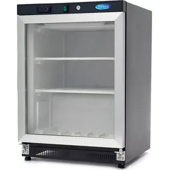 Mraznička Maxima Mrazící skříň - 200 l - černá - se skleněnými dveřmi | 09405009