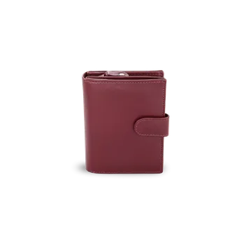 Arwel Burgundy dámská kožená peněženka se zápinkou