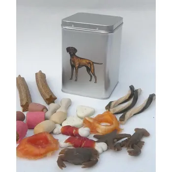 Chovatelství Maďarský ohař - plechová dóza s pamlsky pro psy (30 pamlsků)