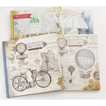 Designová záznamní kniha Fresh, tvrdé desky, 200x200mm, 36ls, čistá, 100g - mix motivů 2